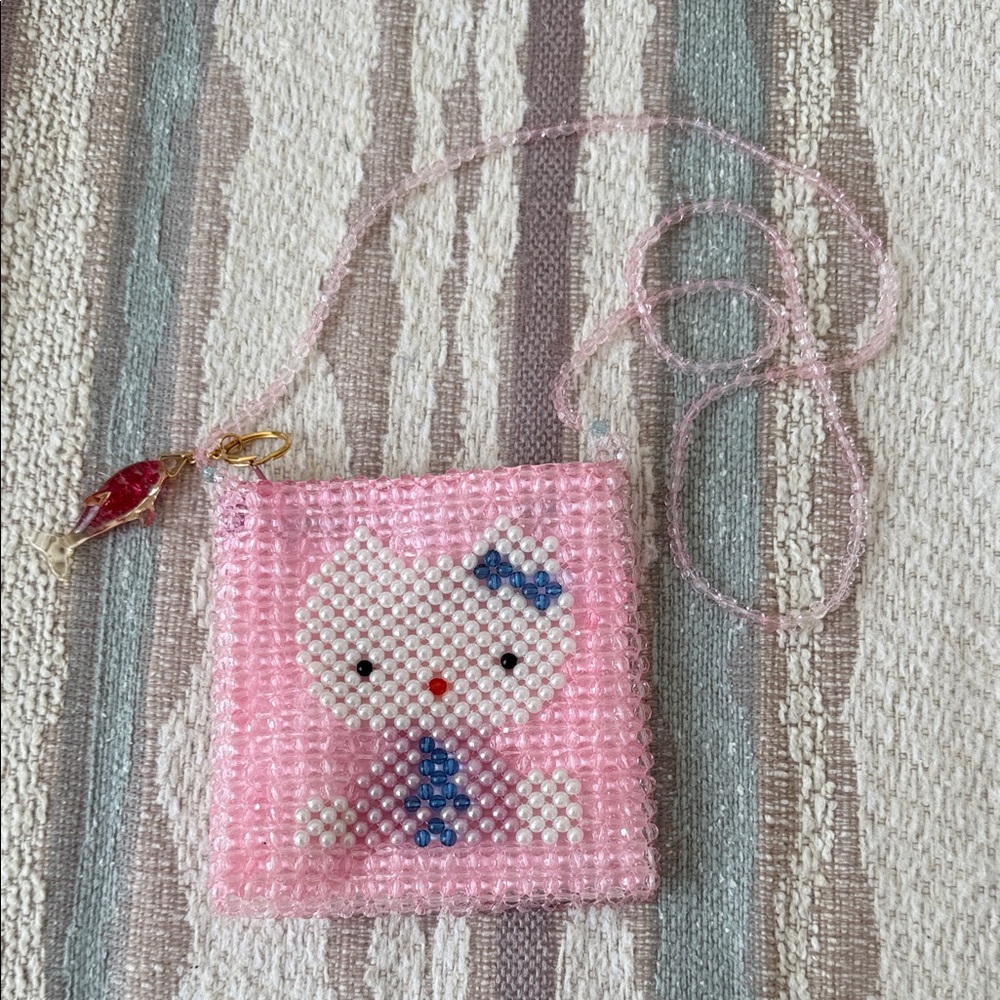 *Free* Pink Beaded Hello Kitty Crossbody Bag